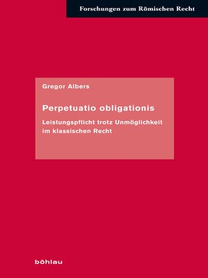 cover image of Perpetuatio obligationis